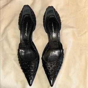 Black Studded Women's Shoes